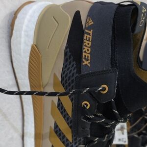 Adidas Black and Tan Athletic Shoes with Durable Traction